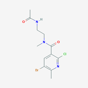 N-(2-Acetamidoethyl)-5-bromo-2-chloro-N,6-dimethylpyridine-3-carboxamide