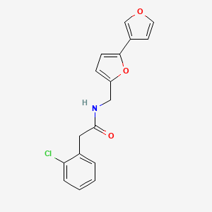 molecular formula C17H14ClNO3 B2574061 N-([2,3'-bifuran]-5-ylmethyl)-2-(2-chlorophenyl)acetamide CAS No. 2034566-13-5