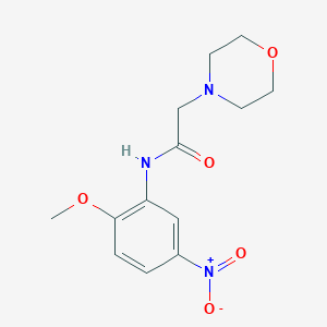 molecular formula C13H17N3O5 B2574069 N-(2-methoxy-5-nitrophenyl)-2-morpholinoacetamide CAS No. 882749-42-0