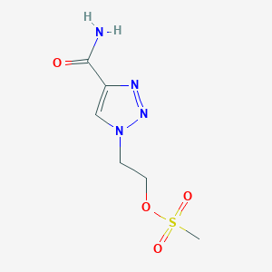2-(4-carbamoyl-1H-1,2,3-triazol-1-yl)ethyl methanesulfonate