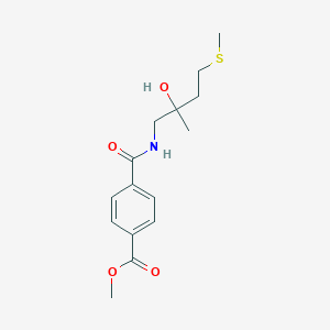 molecular formula C15H21NO4S B2574075 Methyl 4-((2-hydroxy-2-methyl-4-(methylthio)butyl)carbamoyl)benzoate CAS No. 1396888-46-2