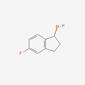 molecular formula C9H9FO B2574077 (1R)-5-fluoro-2,3-dihydro-1H-inden-1-ol CAS No. 1270299-60-9