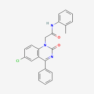 2-(6-chloro-2-oxo-4-phenylquinazolin-1(2H)-yl)-N-(o-tolyl)acetamide