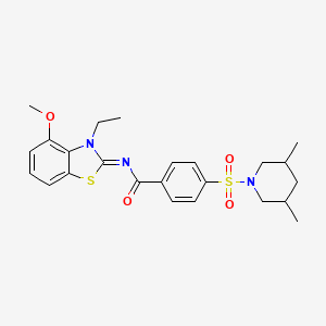 (Z)-4-((3,5-dimethylpiperidin-1-yl)sulfonyl)-N-(3-ethyl-4-methoxybenzo[d]thiazol-2(3H)-ylidene)benzamide