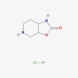 molecular formula C6H11ClN2O2 B2574094 Octahydro-[1,3]oxazolo[5,4-c]pyridin-2-one hydrochloride CAS No. 1427170-55-5