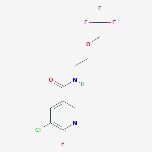 5-Chloro-6-fluoro-N-[2-(2,2,2-trifluoroethoxy)ethyl]pyridine-3-carboxamide
