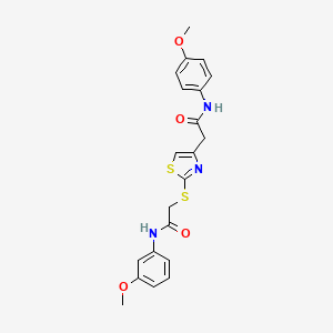 N-(3-methoxyphenyl)-2-((4-(2-((4-methoxyphenyl)amino)-2-oxoethyl)thiazol-2-yl)thio)acetamide