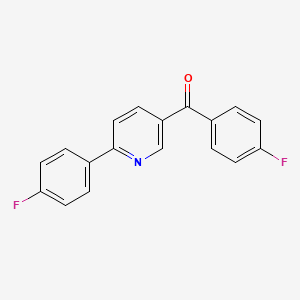 molecular formula C18H11F2NO B2574117 (4-Fluorophenyl)[6-(4-fluorophenyl)-3-pyridinyl]methanone CAS No. 866135-75-3