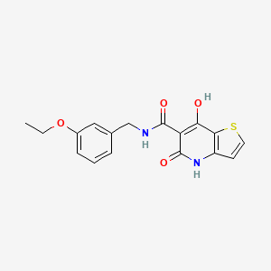 molecular formula C17H16N2O4S B2574119 N-{5-[(4-methylphenyl)sulfonyl]-4,5,6,7-tetrahydro[1,3]thiazolo[5,4-c]pyridin-2-yl}-2,3-dihydro-1,4-benzodioxine-2-carboxamide CAS No. 1251705-33-5