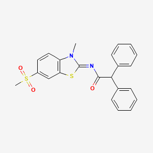 N-(3-methyl-6-methylsulfonyl-1,3-benzothiazol-2-ylidene)-2,2-diphenylacetamide
