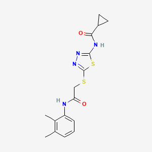 N-(5-((2-((2,3-dimethylphenyl)amino)-2-oxoethyl)thio)-1,3,4-thiadiazol-2-yl)cyclopropanecarboxamide