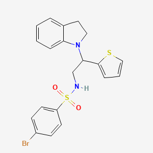 4-bromo-N-(2-(indolin-1-yl)-2-(thiophen-2-yl)ethyl)benzenesulfonamide