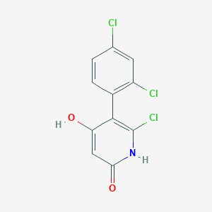 molecular formula C11H6Cl3NO2 B2574143 6-氯-5-(2,4-二氯苯基)-2,4-吡啶二醇 CAS No. 306978-66-5