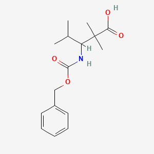 molecular formula C16H23NO4 B2574146 2,2,4-Trimethyl-3-(phenylmethoxycarbonylamino)pentanoic acid CAS No. 2280224-10-2