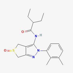 molecular formula C19H25N3O2S B2574148 N-(2-(2,3-dimethylphenyl)-5-oxido-4,6-dihydro-2H-thieno[3,4-c]pyrazol-3-yl)-2-ethylbutanamide CAS No. 958711-56-3