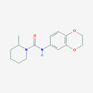 molecular formula C15H20N2O3 B2574149 N-(2,3-二氢-1,4-苯并二氧杂环-6-基)-2-甲基哌啶-1-甲酰胺 CAS No. 865659-67-2