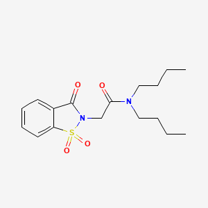 molecular formula C17H24N2O4S B2574151 N,N-dibutyl-2-(1,1,3-trioxo-1,2-benzothiazol-2-yl)acetamide CAS No. 899756-84-4