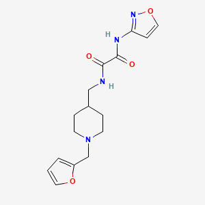 molecular formula C16H20N4O4 B2574154 N1-((1-(furan-2-ylmethyl)piperidin-4-yl)methyl)-N2-(isoxazol-3-yl)oxalamide CAS No. 953180-71-7