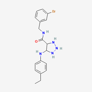 molecular formula C18H18BrN5O B2574156 N-[(3-bromophenyl)methyl]-5-[(4-ethylphenyl)amino]-1H-1,2,3-triazole-4-carboxamide CAS No. 1291857-89-0