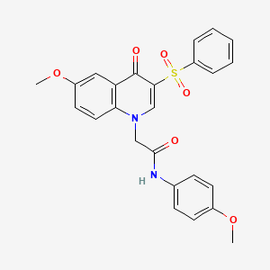 2-(6-methoxy-4-oxo-3-(phenylsulfonyl)quinolin-1(4H)-yl)-N-(4-methoxyphenyl)acetamide