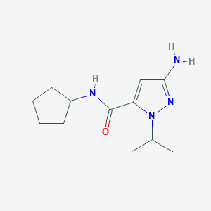 B2574167 3-Amino-N-cyclopentyl-1-isopropyl-1H-pyrazole-5-carboxamide CAS No. 1894100-16-3