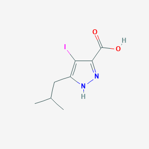 4-iodo-3-(2-methylpropyl)-1H-pyrazole-5-carboxylic acid