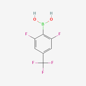 molecular formula C7H4BF5O2 B2574188 2,6-Difluoro-4-(trifluoromethyl)benzeneboronic acid CAS No. 2250114-85-1