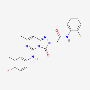 2-[5-(4-fluoro-3-methylanilino)-7-methyl-3-oxo[1,2,4]triazolo[4,3-c]pyrimidin-2(3H)-yl]-N~1~-(2-methylphenyl)acetamide