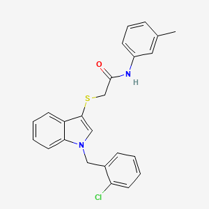 2-((1-(2-chlorobenzyl)-1H-indol-3-yl)thio)-N-(m-tolyl)acetamide