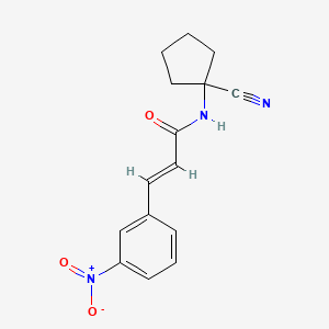 molecular formula C15H15N3O3 B2574195 (E)-N-(1-Cyanocyclopentyl)-3-(3-nitrophenyl)prop-2-enamide CAS No. 1445765-46-7