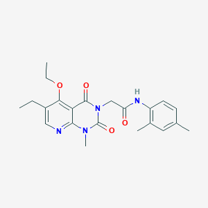 molecular formula C22H26N4O4 B2574208 N-(2,4-dimethylphenyl)-2-(5-ethoxy-6-ethyl-1-methyl-2,4-dioxo-1,2-dihydropyrido[2,3-d]pyrimidin-3(4H)-yl)acetamide CAS No. 1005303-40-1