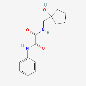 molecular formula C14H18N2O3 B2574211 N1-((1-hydroxycyclopentyl)methyl)-N2-phenyloxalamide CAS No. 1219913-06-0