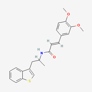 (E)-N-(1-(benzo[b]thiophen-3-yl)propan-2-yl)-3-(3,4-dimethoxyphenyl)acrylamide