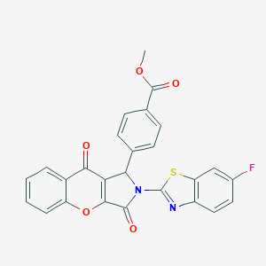 Methyl 4-[2-(6-fluoro-1,3-benzothiazol-2-yl)-3,9-dioxo-1,2,3,9-tetrahydrochromeno[2,3-c]pyrrol-1-yl]benzoate