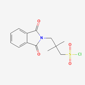 molecular formula C13H14ClNO4S B2574221 3-(1,3-dioxo-2,3-dihydro-1H-isoindol-2-yl)-2,2-dimethylpropane-1-sulfonyl chloride CAS No. 1935377-17-5
