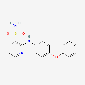 molecular formula C17H15N3O3S B2574227 2-[(4-苯氧基苯基)氨基]吡啶-3-磺酰胺 CAS No. 1251677-51-6