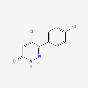 molecular formula C10H6Cl2N2O B2574240 5-Chloro-6-(4-chlorophenyl)pyridazin-3(2H)-one CAS No. 80591-41-9