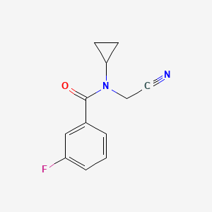 molecular formula C12H11FN2O B2574267 N-(cyanomethyl)-N-cyclopropyl-3-fluorobenzamide CAS No. 1252542-26-9