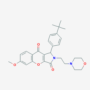 molecular formula C28H32N2O5 B257428 1-(4-Tert-butylphenyl)-6-methoxy-2-[2-(4-morpholinyl)ethyl]-1,2-dihydrochromeno[2,3-c]pyrrole-3,9-dione 
