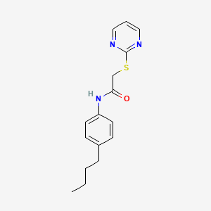 molecular formula C16H19N3OS B2574282 N-(4-butylphenyl)-2-(pyrimidin-2-ylsulfanyl)acetamide CAS No. 303091-26-1