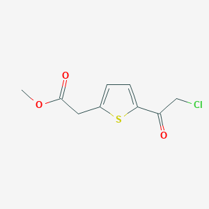 molecular formula C9H9ClO3S B2574289 Methyl 2-[5-(2-chloroacetyl)thiophen-2-yl]acetate CAS No. 851340-07-3