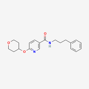 N-(3-phenylpropyl)-6-((tetrahydro-2H-pyran-4-yl)oxy)nicotinamide