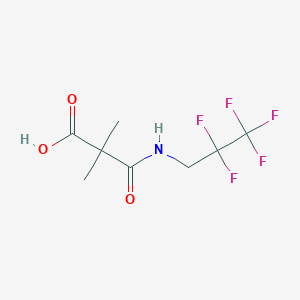 molecular formula C8H10F5NO3 B2574293 Propanoic acid, 2,2-dimethyl-3-oxo-3-[(2,2,3,3,3-pentafluoropropyl)amino]- CAS No. 847926-89-0