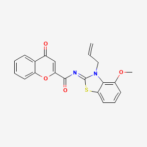 (Z)-N-(3-allyl-4-methoxybenzo[d]thiazol-2(3H)-ylidene)-4-oxo-4H-chromene-2-carboxamide
