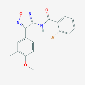 molecular formula C17H14BrN3O3 B257430 2-bromo-N-[4-(4-methoxy-3-methylphenyl)-1,2,5-oxadiazol-3-yl]benzamide 
