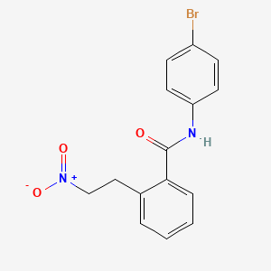 molecular formula C15H13BrN2O3 B2574303 N-(4-溴苯基)-2-(2-硝基乙基)苯甲酰胺 CAS No. 343372-62-3