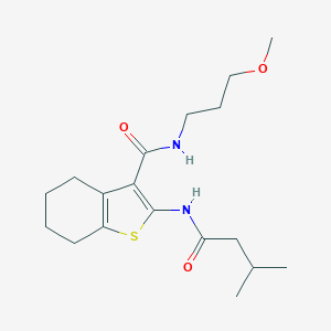 N-(3-methoxypropyl)-2-[(3-methylbutanoyl)amino]-4,5,6,7-tetrahydro-1-benzothiophene-3-carboxamide