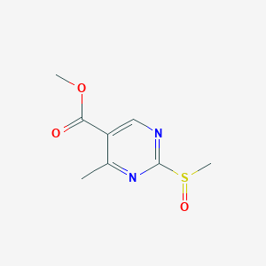 molecular formula C8H10N2O3S B2574325 Methyl 4-methyl-2-(methylsulfinyl)-5-pyrimidinecarboxylate CAS No. 956262-58-1