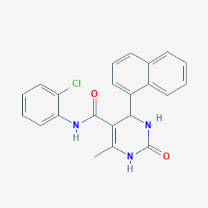 molecular formula C22H18ClN3O2 B2574327 N-(2-chlorophenyl)-6-methyl-4-(naphthalen-1-yl)-2-oxo-1,2,3,4-tetrahydropyrimidine-5-carboxamide CAS No. 313702-15-7