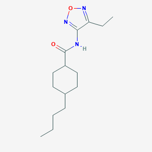 molecular formula C15H25N3O2 B257433 4-butyl-N-(4-ethyl-1,2,5-oxadiazol-3-yl)cyclohexanecarboxamide 